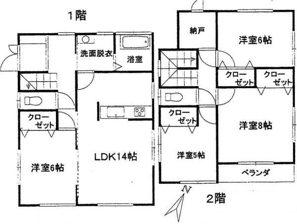 Floor plan. 15.9 million yen, 4LDK+S, Land area 190.89 sq m , Building area 101.37 sq m