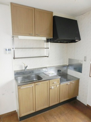 Kitchen. Two-burner gas stove can be installed