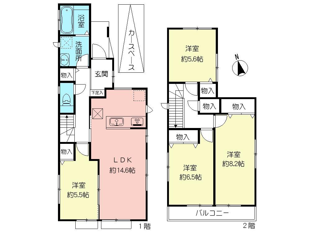Floor plan. (1 Building), Price 20,300,000 yen, 4LDK, Land area 115.32 sq m , Building area 97.5 sq m