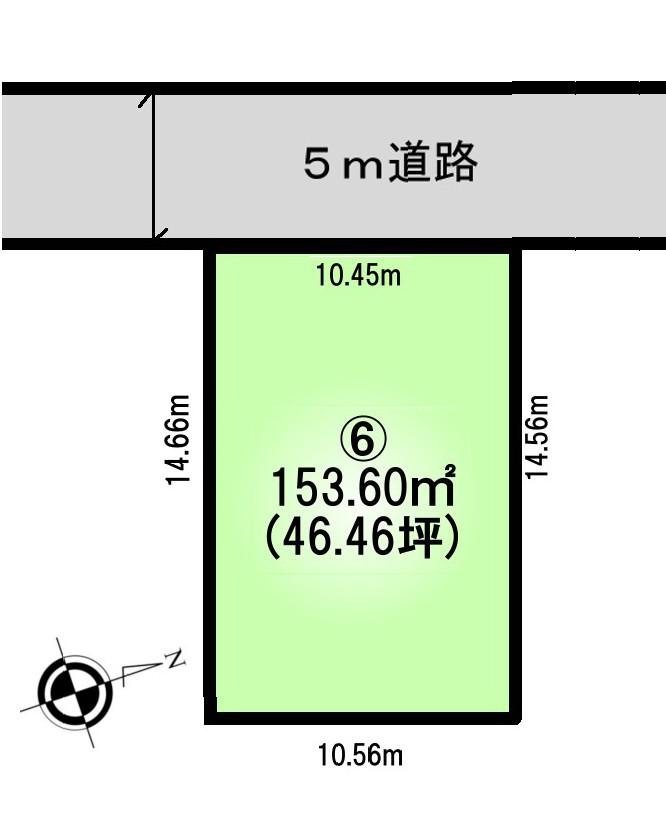 Compartment figure. Land price 14.5 million yen, Land area 153.6 sq m