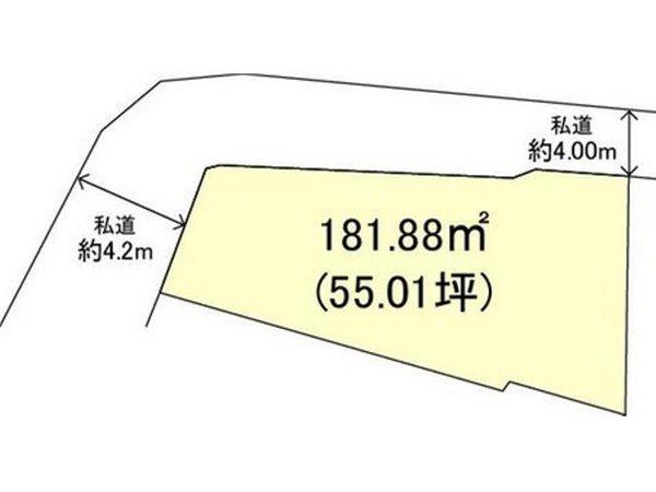 Compartment figure. Land price 19.9 million yen, Land area 181.88 sq m compartment view