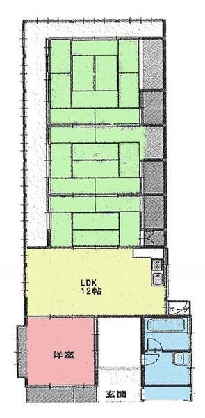 Floor plan. 12.8 million yen, 4LDK, Land area 644.62 sq m , Building area 88.14 sq m
