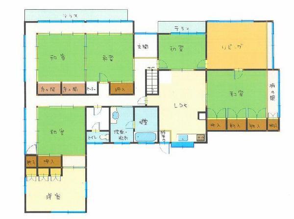 Floor plan. 15.5 million yen, 10DK, Land area 1232.11 sq m , Building area 242.44 sq m
