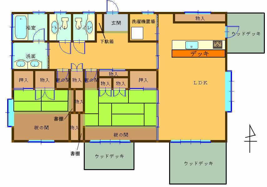 Floor plan. 23 million yen, 2LDK, Land area 374.56 sq m , Building area 111.79 sq m