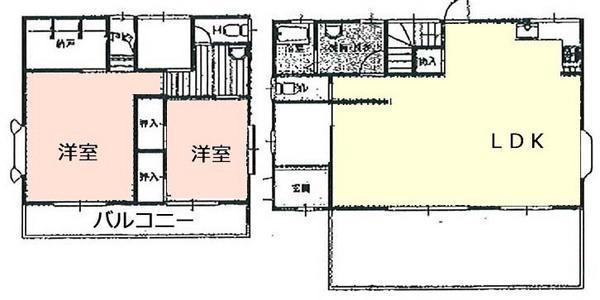 Floor plan. 17.3 million yen, 2LDK, Land area 452.07 sq m , Building area 113.04 sq m