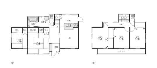 Floor plan. 15.8 million yen, 5LDK, Land area 740.59 sq m , Building area 110.81 sq m