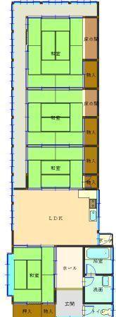 Floor plan. 12.8 million yen, 4LDK, Land area 644.62 sq m , Building area 88.14 sq m