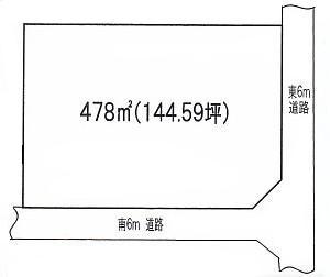 Compartment figure. Land price 21,800,000 yen, Land area 478 sq m
