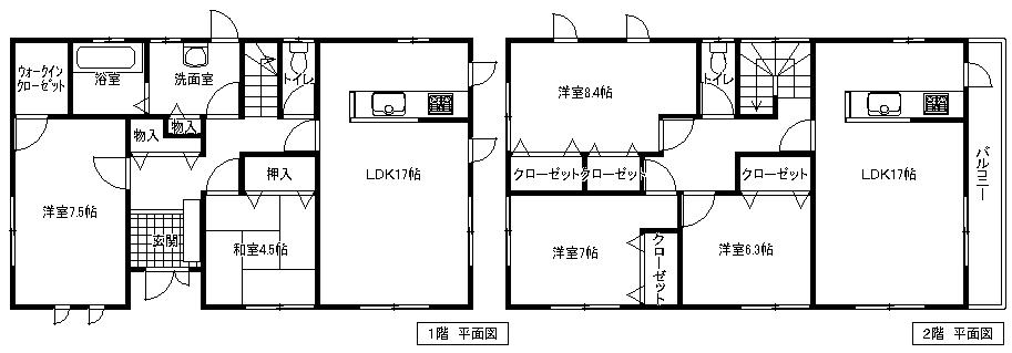 Floor plan. 17 million yen, 5LLDDKK, Land area 330.42 sq m , Building area 166 sq m