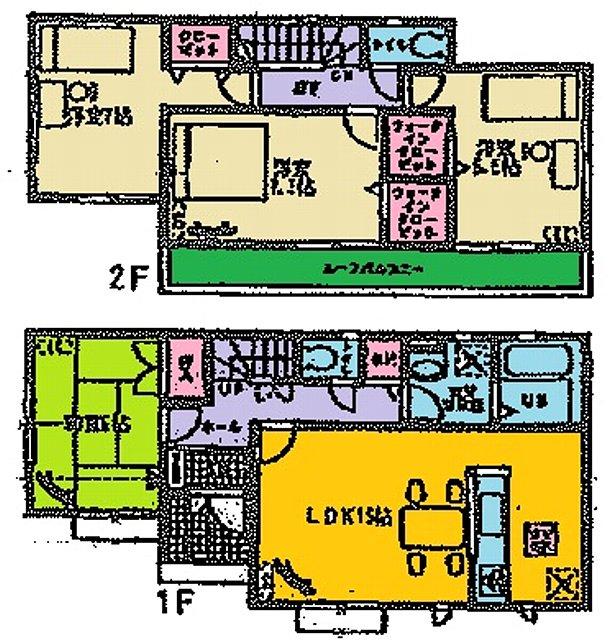 Floor plan. 34,800,000 yen, 4LDK, Land area 116.27 sq m , Building area 99.77 sq m