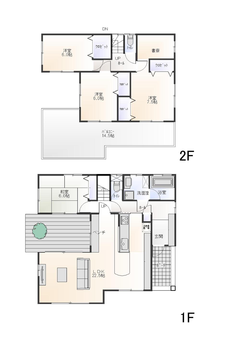 Other building plan example. Building reference price 18 million yen