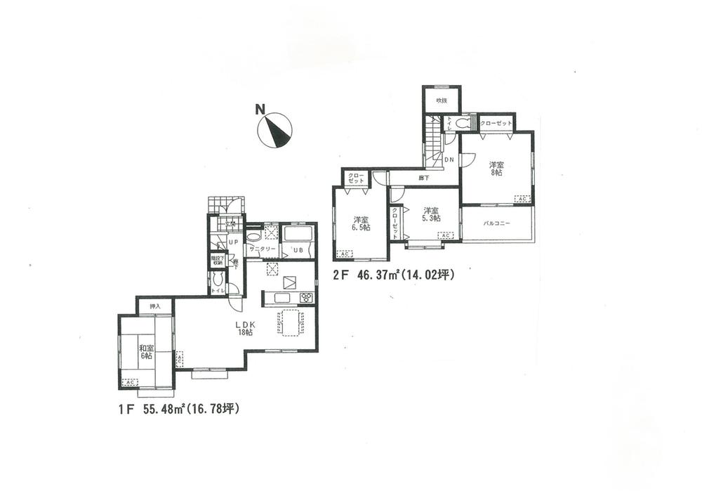 Floor plan. 27,800,000 yen, 4LDK, Land area 153.27 sq m , Building area 101.85 sq m floor plan