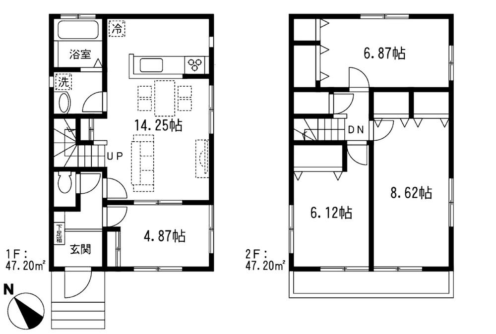 Floor plan. 23.8 million yen, 4LDK, Land area 104.3 sq m , Building area 94.4 sq m