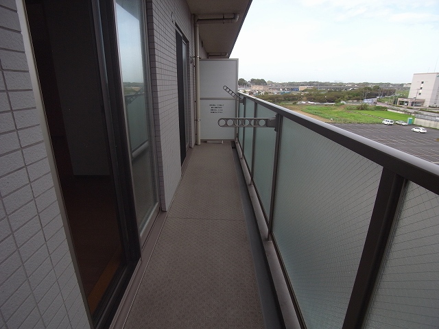 Balcony. Overlooking to far away, View from the veranda.