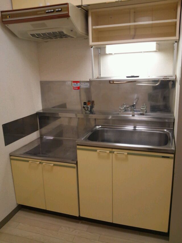 Kitchen. Two-burner stove is can be installed. Sink also spacious