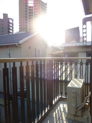 Balcony. With laundry hook