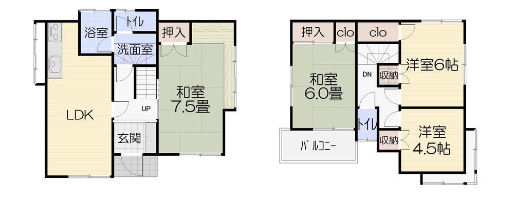 Floor plan. 7.8 million yen, 4LDK, Land area 133.88 sq m , Building area 83.01 sq m