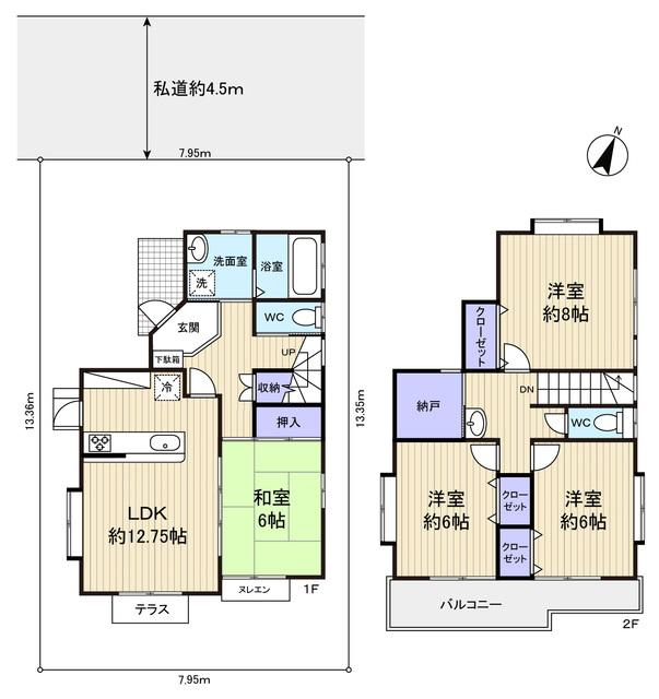 Floor plan. 16.8 million yen, 4LDK+S, Land area 106.19 sq m , It is a building area of ​​100.6 sq m storeroom, etc. housed rich floor plan
