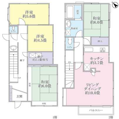 Floor plan.  ☆ 4LD ・ K type
