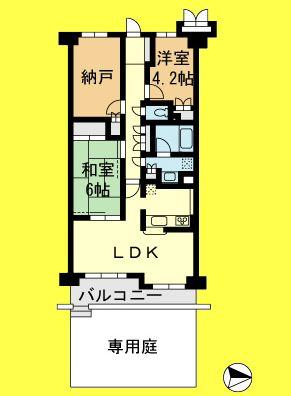 Floor plan. 2LDK + S (storeroom), Price 19.9 million yen, Occupied area 65.97 sq m , Balcony area 7.83 sq m