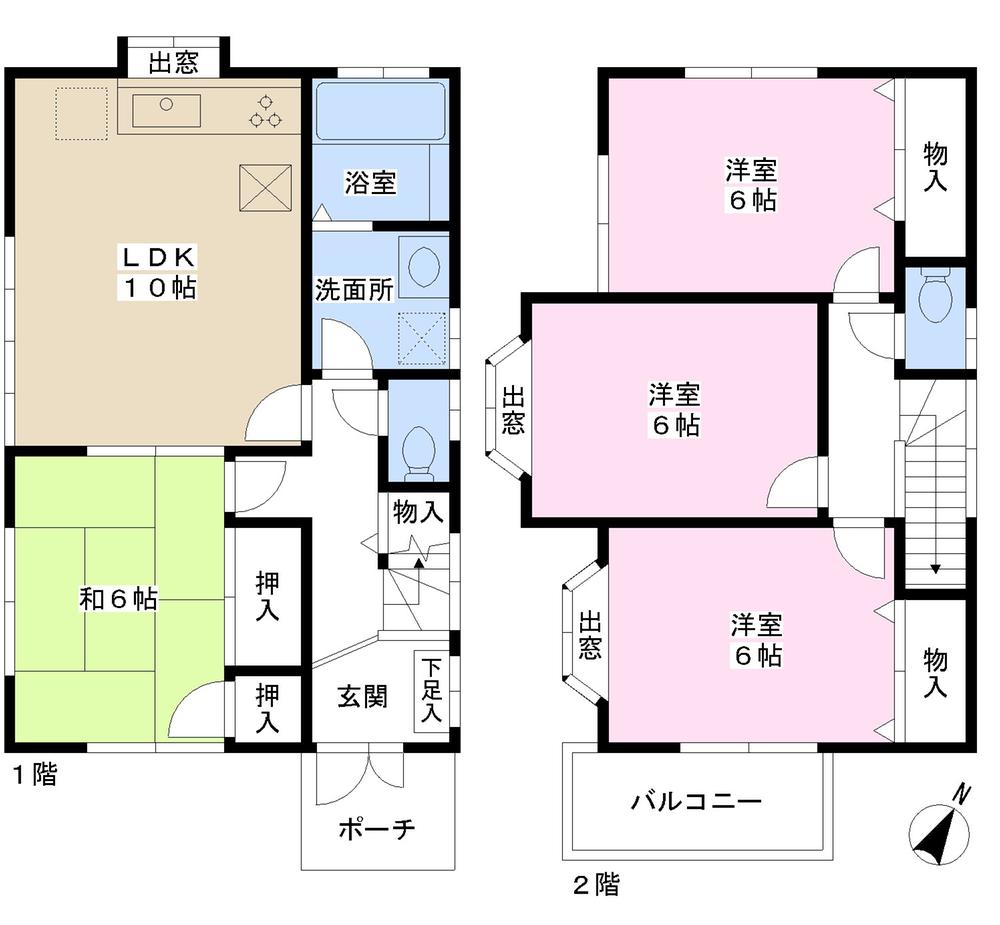 Floor plan. 18,800,000 yen, 4LDK, Land area 114 sq m , Building area 84.45 sq m