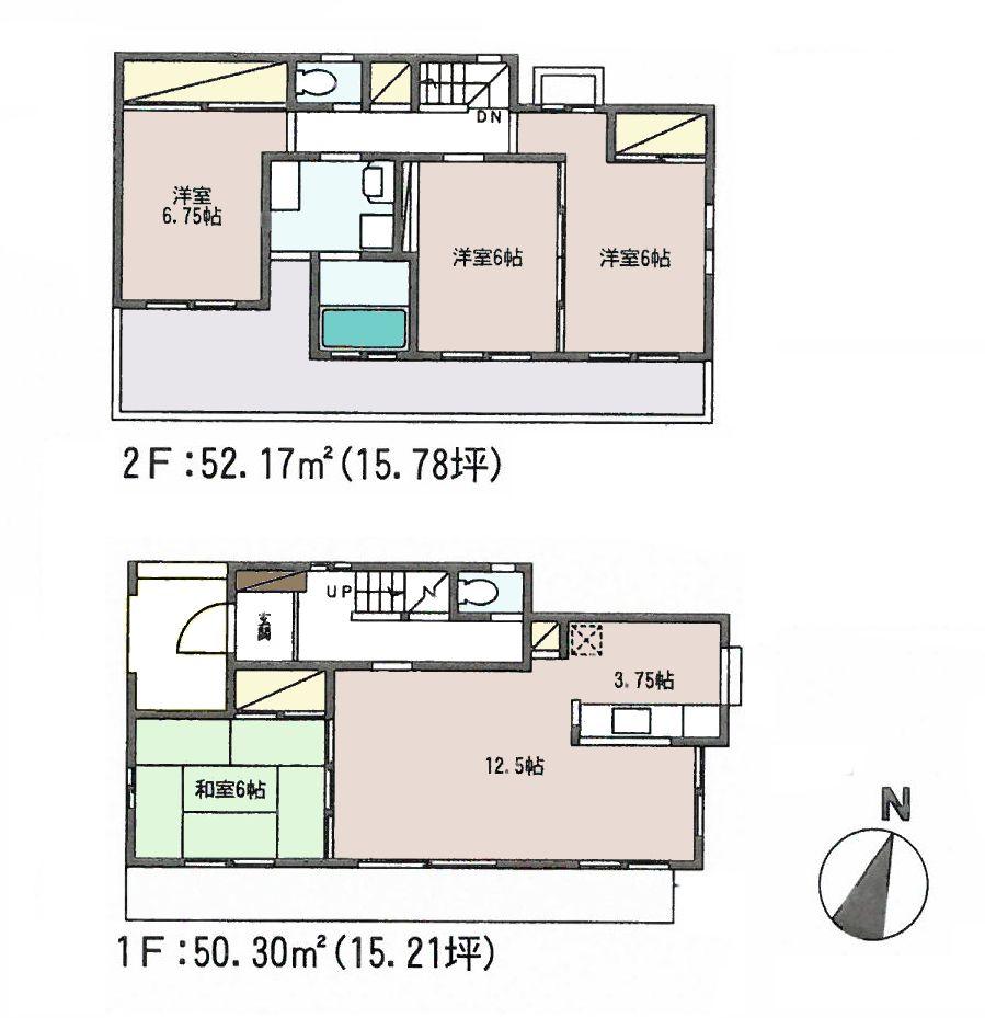 Floor plan. 27,800,000 yen, 4LDK, Land area 204.21 sq m , Building area 102.57 sq m