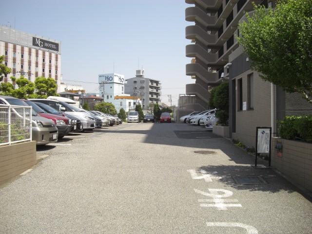 Parking lot. Common areas