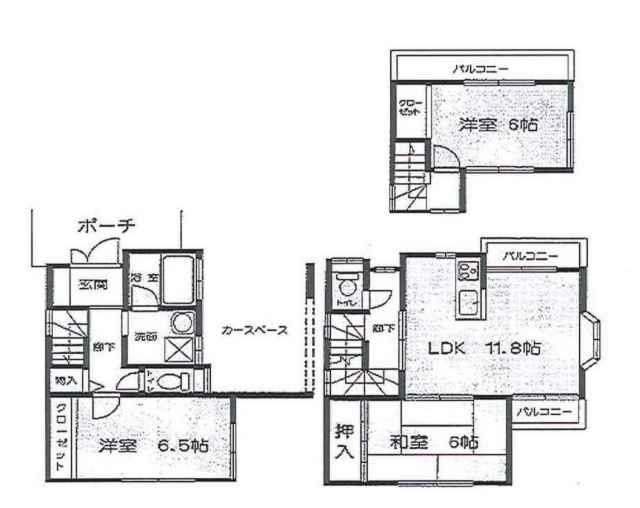 Floor plan. 25,800,000 yen, 3LDK, Land area 66 sq m , Building area 93.49 sq m
