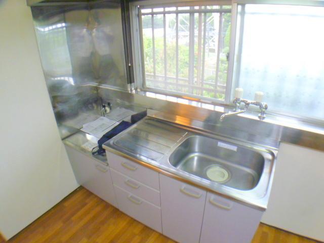 Kitchen. Windows put a two-necked stove also unlucky with overwhelming