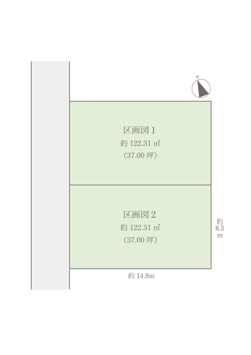 The entire compartment Figure. Compartment Figure. Land 37 square meters, Two car space. Also take garden space