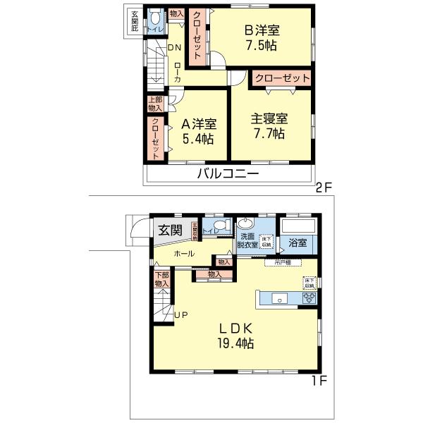 Floor plan. 36.5 million yen, 3LDK, Land area 126.48 sq m , Building area 100.82 sq m