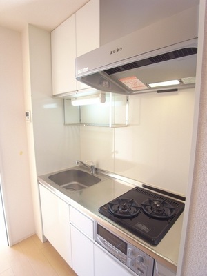 Kitchen. Typical indoor photo Convenient 2 lot gas stoves with a kitchen in the self-catering. 