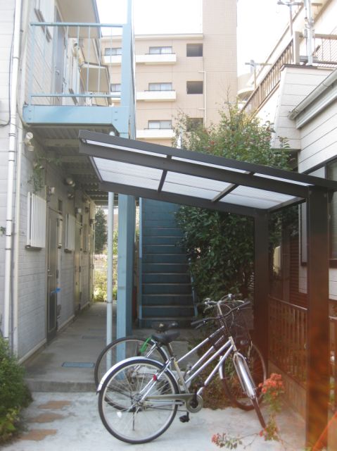 Other Equipment. We offer a bicycle parking lot with a roof.