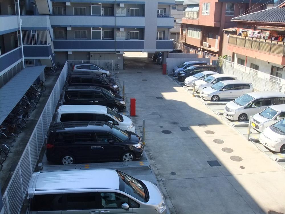 Parking lot. Common areas