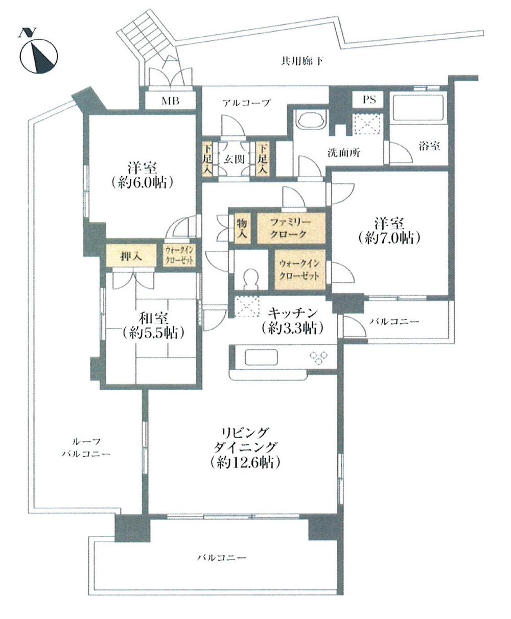Floor plan. 3LDK, Price 29,900,000 yen, Occupied area 79.44 sq m , Between the balcony area 17.9 sq m floor plan