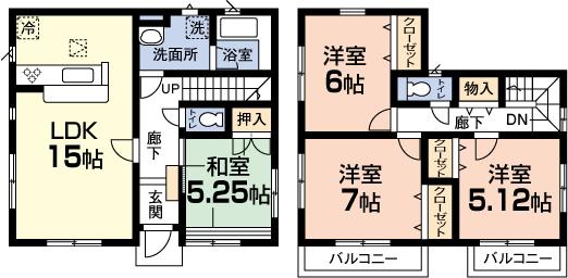 Floor plan. Price 29,800,000 yen, 4LDK, Land area 152.3 sq m , Building area 95.37 sq m
