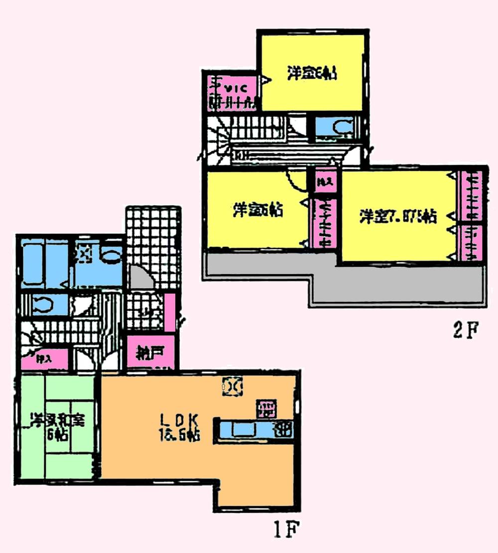 Floor plan. (1 Building), Price 36,800,000 yen, 4LDK+S, Land area 168.36 sq m , Building area 109.51 sq m