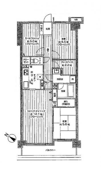 Floor plan. 2LDK+S, Price 20.5 million yen, Footprint 77.4 sq m , Balcony area 8.99 sq m
