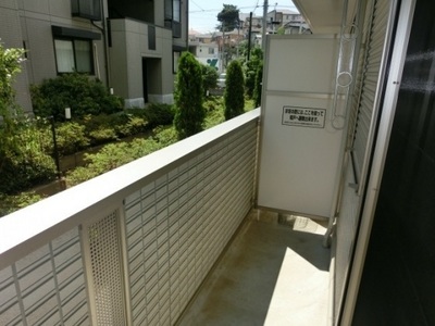 Balcony. In laundry is here