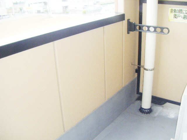 Balcony. It is a quiet residential area.