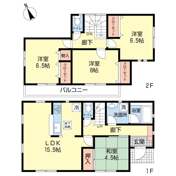 Floor plan. 23.8 million yen, 4LDK, Land area 114.8 sq m , Building area 93.15 sq m