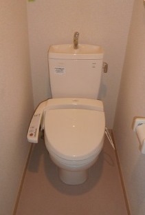 Toilet. Washlet comes with a