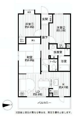 Floor plan. 3LDK, Price 17,900,000 yen, Footprint 62 sq m , Balcony area 8.12 sq m floor plan