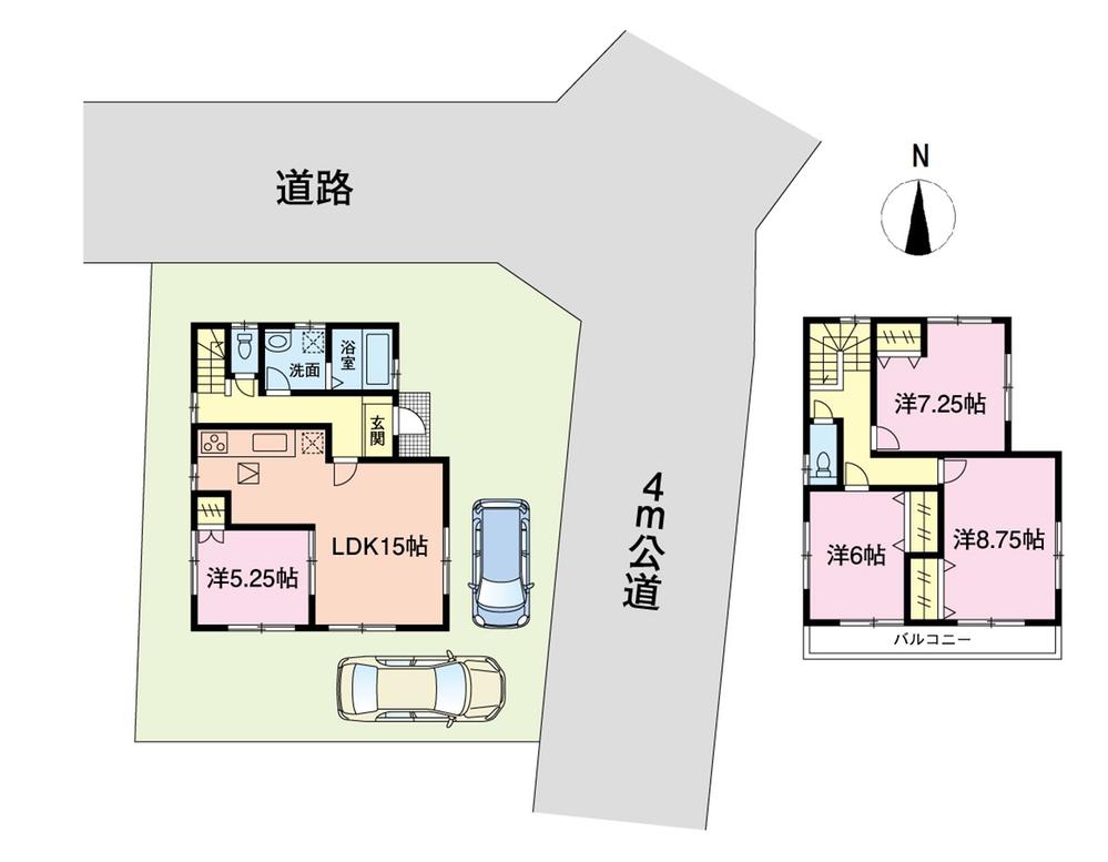 31,800,000 yen, 4LDK, Land area 112.86 sq m , Building area 101.82 sq m sun per good Corner lot the same