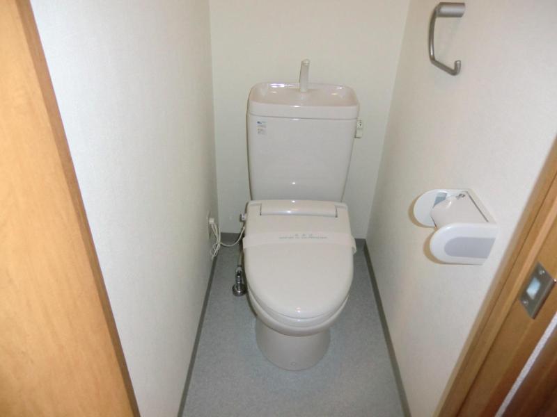 Toilet. It is also good restroom of settle down space