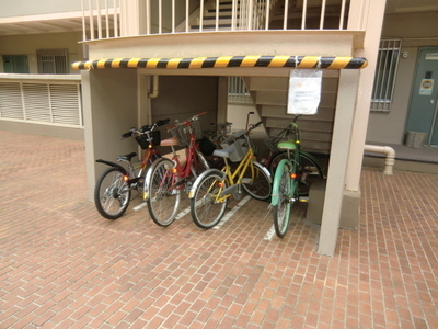 Security. Shared bicycle parking lot