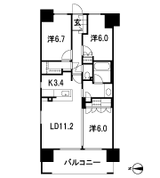 Floor: 3LDK, occupied area: 73.75 sq m, Price: 26,900,000 yen, now on sale