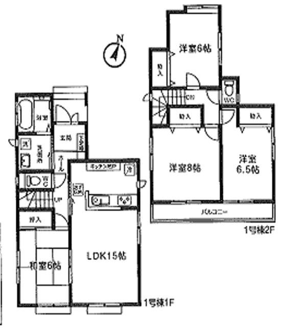 Floor plan. 33,800,000 yen, 4LDK, Land area 132.03 sq m , Building area 96.05 sq m 4LDK