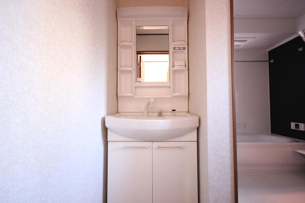 Wash basin, toilet. Bathroom vanity