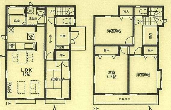 Floor plan. (1 Building), Price 37,800,000 yen, 4LDK, Land area 139.23 sq m , Building area 96.67 sq m